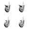 Service Caster 4 Inch Gray Poly Swivel 7/8 Inch Square Stem Caster Total Lock Brakes SCC, 2PK SCC-SQTTL20S414-PPUB-GRY-78-2-S-2 - alternate 5